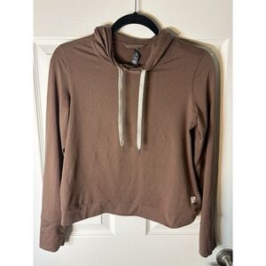 Vuori HALO ESSENTIAL HOODIE Brown Hooded Sweatshirt Women's Size XS